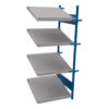 Open shelving with 4 sloped shelves (FIFO) (Starter side-by-side unit)