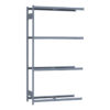 Medium-Duty Mini-Rack Shelving, 48W x 18D x 87H Adder, 4-Shelf Unit with No Decking
