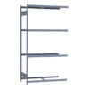 Medium-Duty Mini-Rack Shelving, 48W x 24D x 87H Adder, 4-Shelf Unit with No Decking