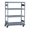 Mobile Shelving,51 1/8W x 24D x 68 1/4H 4-Shelf Unit With Wire Decking