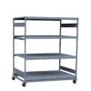 Mobile Shelving,69 1/8W x 48D x 80 1/4H 4-Shelf Unit With Wire Decking