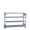 Mobile Shelving,99 1/8W x 24D x 68 1/4H 4-Shelf Unit With Wire Decking