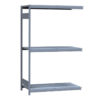 Medium-Duty Mini-Rack Shelving, 48W x 24D x 75H Adder, 3-Shelf Unit with Steel Decking