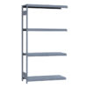 Medium-Duty Mini-Rack Shelving, 48W x 18D x 87H Adder, 4-Shelf Unit with Steel Decking