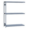 Medium-Duty Mini-Rack Shelving, 60W x 18D x 75H Adder, 3-Shelf Unit with Steel Decking
