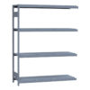 Medium-Duty Mini-Rack Shelving, 60W x 18D x 75H Adder, 4-Shelf Unit with Steel Decking