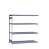 Medium-Duty Mini-Rack Shelving, 72W x 24D x 75H Adder, 4-Shelf Unit with Steel Decking
