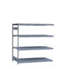 Medium-Duty Mini-Rack Shelving, 72W x 36D x 75H Adder, 4-Shelf Unit with Steel Decking