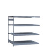 Medium-Duty Mini-Rack Shelving, 72W x 48D x 75H Adder, 4-Shelf Unit with Steel Decking