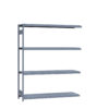 Medium-Duty Mini-Rack Shelving, 72W x 18D x 87H Adder, 4-Shelf Unit with Steel Decking