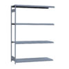 Medium-Duty Mini-Rack Shelving, 72W x 24D x 99H Adder, 4-Shelf Unit with Steel Decking