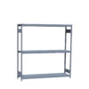 Medium-Duty Mini-Rack Shelving, 72W x 18D x 75H Starter, 3-Shelf Unit with Steel Decking
