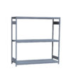 Medium-Duty Mini-Rack Shelving, 72W x 24D x 75H Starter, 3-Shelf Unit with Steel Decking