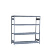 Medium-Duty Mini-Rack Shelving, 72W x 24D x 75H Starter, 4-Shelf Unit with Steel Decking