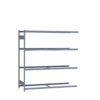 Medium-Duty Mini-Rack Shelving, 72W x 24D x 75H Adder, 4-Shelf Unit with No Decking