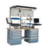 Workstation with Laminated Wood Top