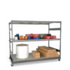 Mobile Shelving,99 1/8W x 48D x 80 1/4H 4-Shelf Unit With Wire Decking