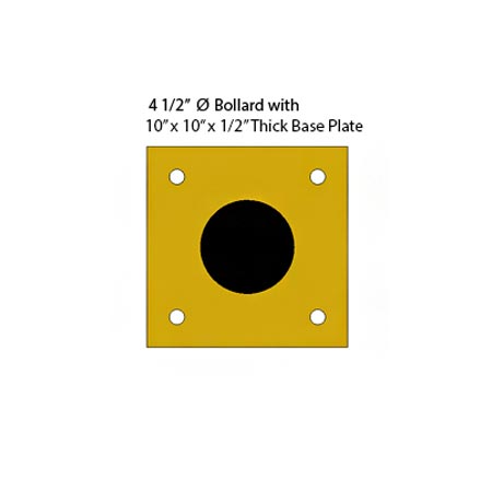 4.5" Baseplate For Standard Bollard in Dallas TX