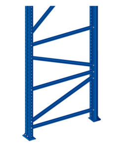 Teardrop Pallet Rack Upright - Bolted Frame - Close Up View - Dallas TX
