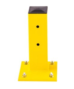 Single-Rail Guardrail Post with Offset Base