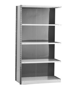 Closed Steel Shelving - 42W Adder Kit - 5 Shelf Unit