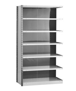 Closed Steel Shelving - 42W Adder Kit - 7 Shelf Unit