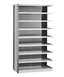 Closed Steel Shelving - 42W Adder Kit - 9 Shelf Unit