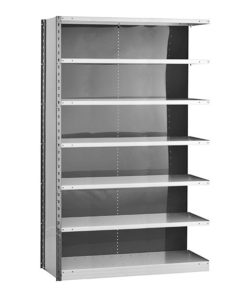 Closed Steel Shelving - 48W Adder Kit - 7 Shelf Unit