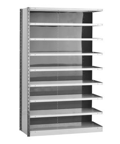 Closed Steel Shelving - 48W Adder Kit - 9 Shelf Unit