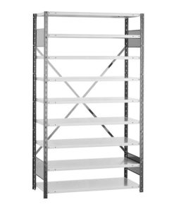 Open Steel Shelving Unit - 42W Starter Kit - 9 Shelf