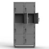 Extra Heavy Duty 14 GA 4-Tier Locker, 8 Compartments - 36 in. W x 18 in. D x 75 in. H