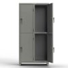 Extra Heavy Duty 14 GA Double-Tier Locker, 4 Compartments - 36 in. W x 18 in. D x 75 in. H