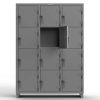 Extra Heavy Duty 14 GA 4-Tier Locker, 12 Compartments - 54 in. W x 18 in. D x 75 in. H