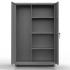 Extra Heavy Duty 14 GA Janitorial Cabinet with 3 Shelves - 48 In. W x 24 In. D x 75 In. H