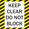 Keep Clear Do Not Block, Mighty Line Floor Sign, Industrial Strength, 24"x 36" Wide