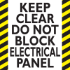 Keep Clear Do Not Block Electrical Panel, Mighty Line Floor Sign, Industrial Strength, 24"x 36" Wide